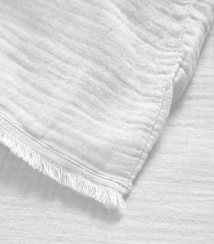 Housse de couette LOU blanc coton 260x240 cm image number 3