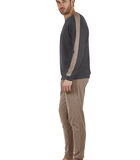 Pyjama loungewear broek en top met lange mouwen Solid image number 2