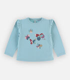 Katoenen t-shirt met vlinders, aqua image number 2