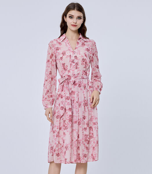 Bloemenprint shirt-jurk