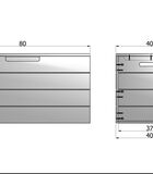Boîte de rangement - Pin  - Blanc - 42x80x40 cm - Keet image number 4