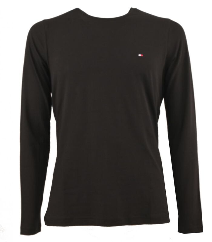 Extra Slim-Fit T-Shirt Met Stretch En Lange Mouwen image number 2