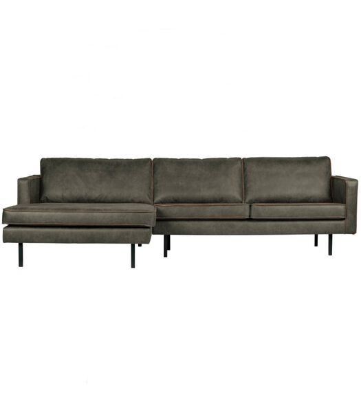 Rodeo Chaise Longue Links - Recycle Leer - Army - 85x300x86