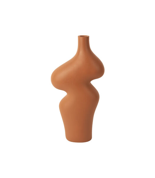 Vase déco Organic Curves - Orange - 15,5x8x30,5cm