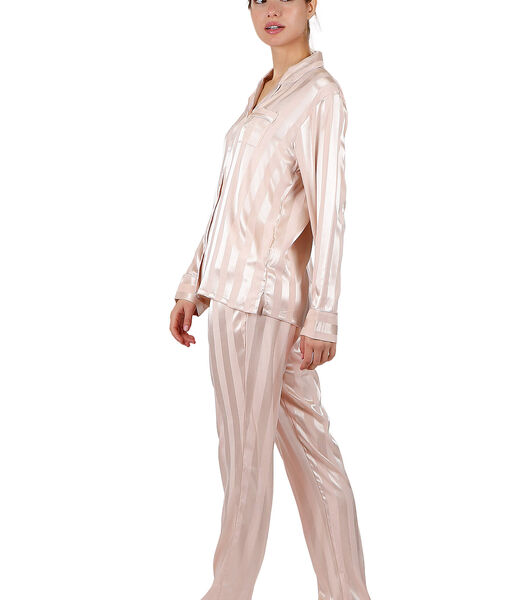 Pyjama's binnenkleding shirt en broek Satin Stripes