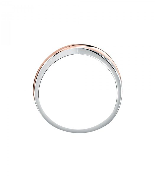 Ring in Zilver 925%. rodhiè e Rosè, Zirkonen ROSALINE