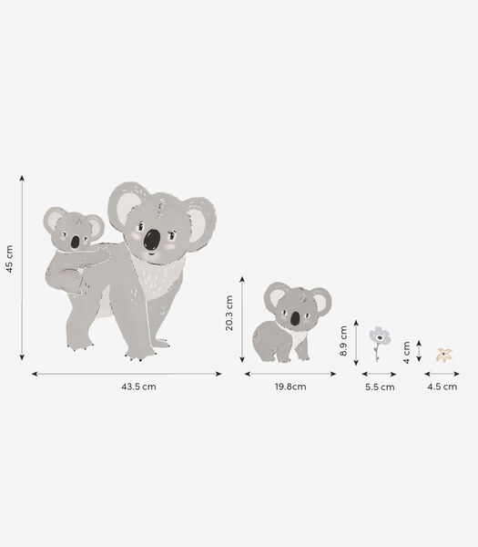 LILYDALE - Grote sticker - Koala's familie