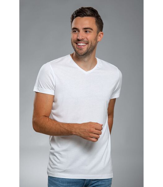 Suitable Vibambo T-Shirt Col En V Blanc 2-Pack