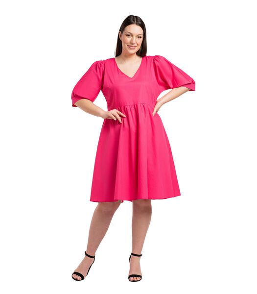Zenobie verfrommelde roze jurk