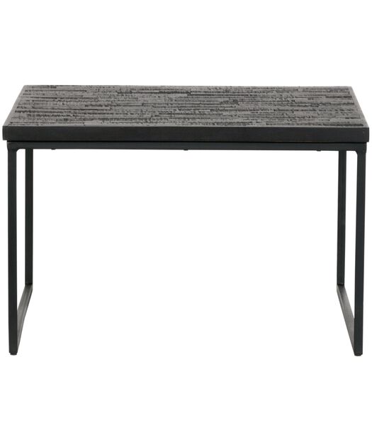 Table d'appoint Carré Bois - Noir - 38x60x60 - Sharing