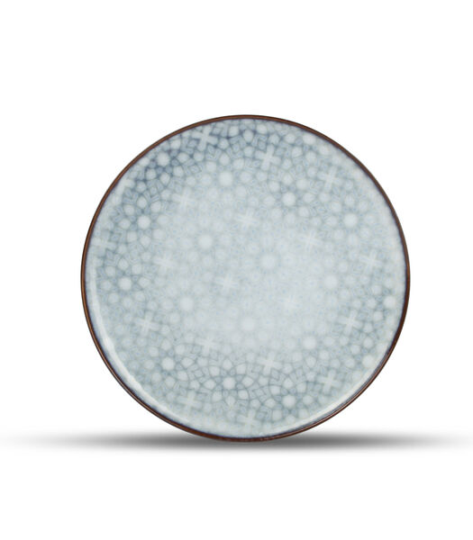 Assiette plate 20cm bleu clair Marrakesh - (x4)