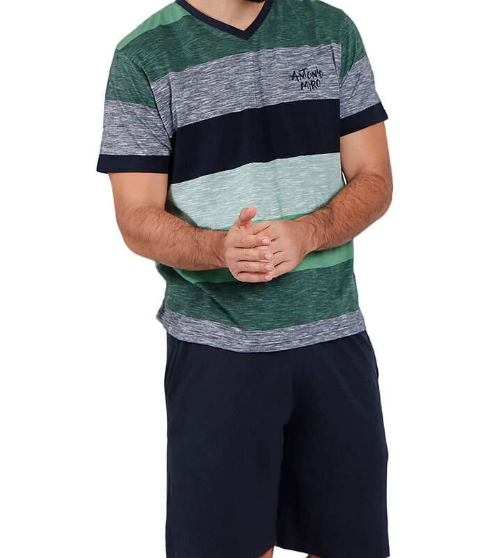 Pyjama short t-shirt Scratch Antonio Miro vert image number 2