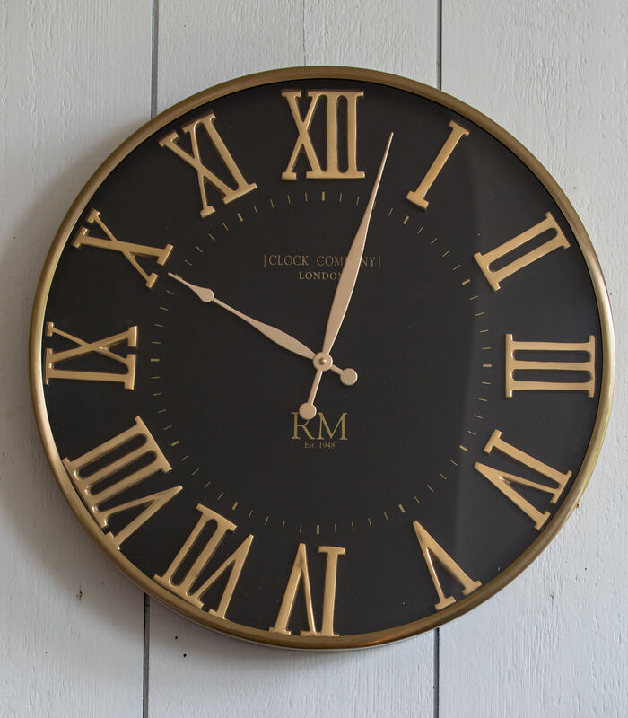 Wandklok - London Clock Company - Zwart - 1 Stuks image number 3