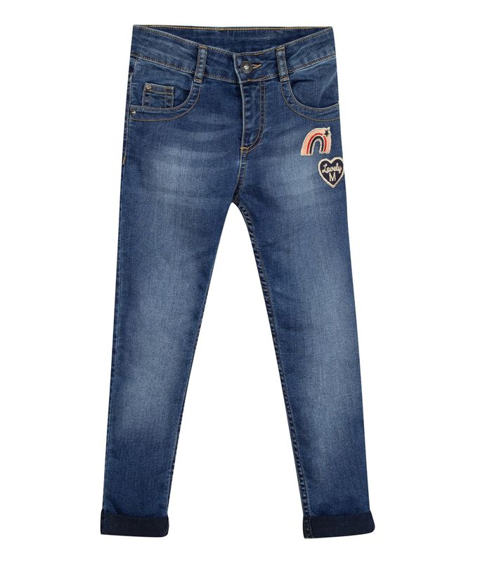 Jeans met geborduurde badge image number 0