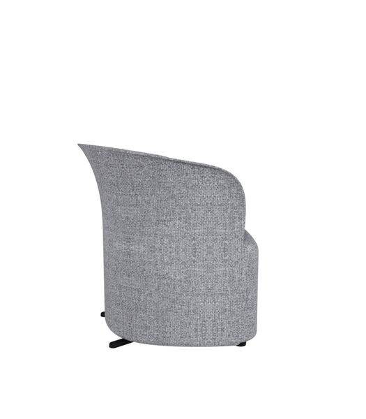Chill - Lounge fauteuil - 1-zits - laag - grijs - lage pootjes - zwart