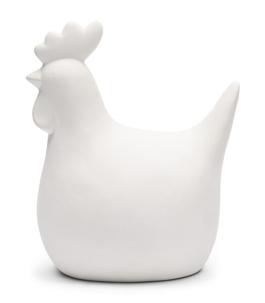 Lovely Easter - Statue de poule Pâques figurine en porcelaine blanche