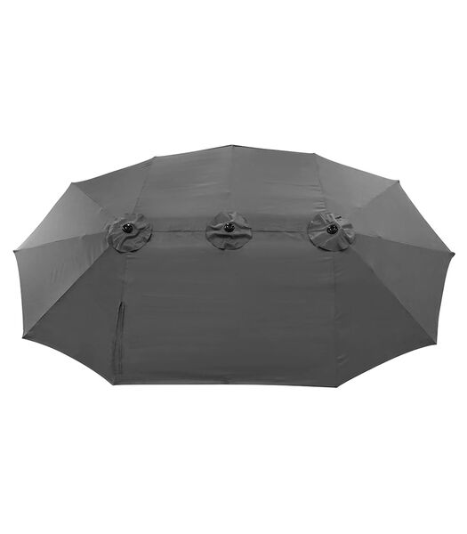 Dubbele paraplu 2,7x4,6m LINAI grijs