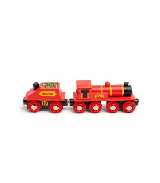 Bigjigs Red Engine + Coal Tender (4)