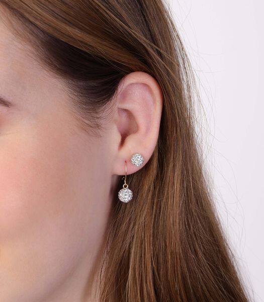 Femmes - Boucle d'oreille sans placage - Cristal
