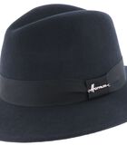 Effen vilten hoed met zwart lint en strik MAC COY image number 2