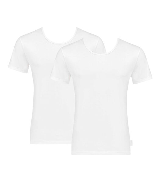 T-shirt 2 pack 24/7 o-neck wit