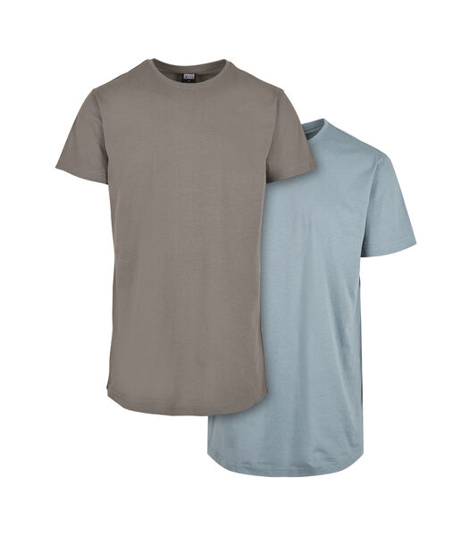 T-shirts pre-pack shaped long (x2)