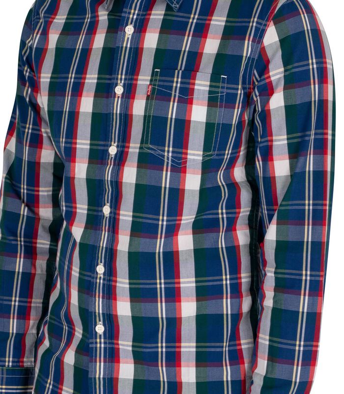 Klassiek slim-fit overhemd met zak image number 3