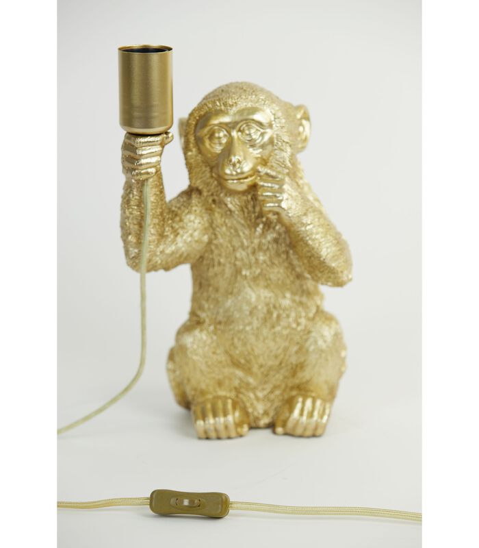 Tafellamp Monkey - Goud - 13x12,5x23,5cm image number 3