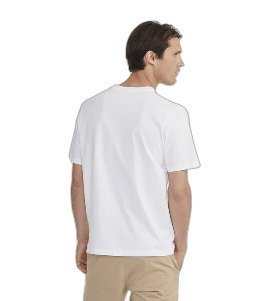 T-shirt met ronde hals en zak