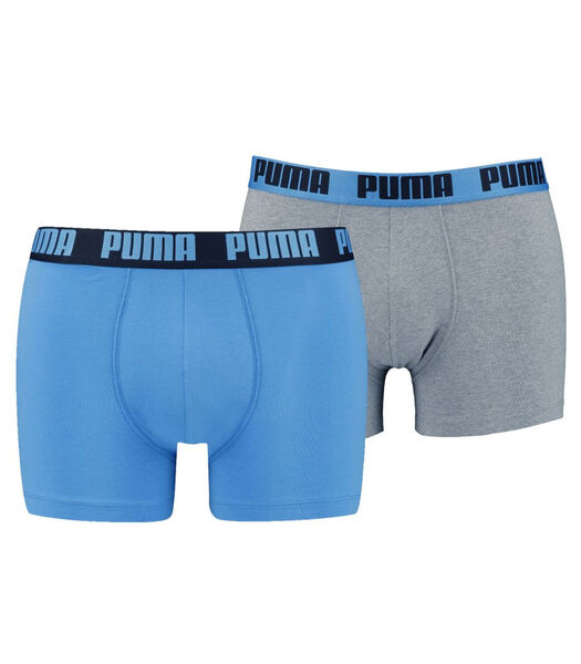 Basic Boxershorts 2-pack Regal Blue / Mid Grey