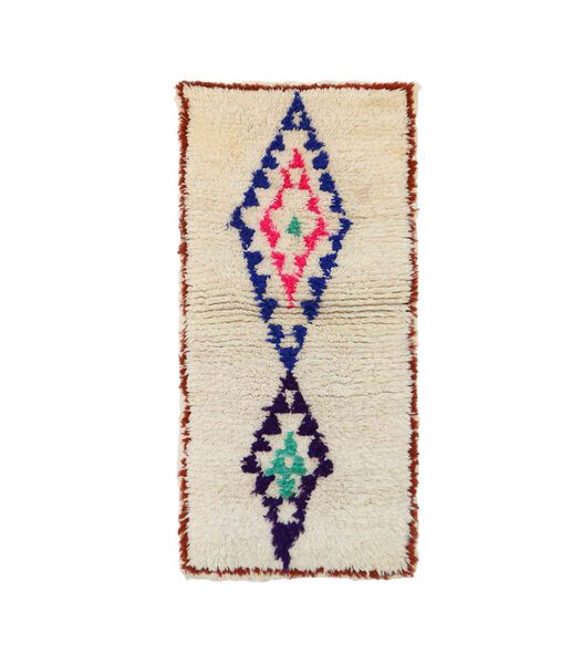 Marokkaans berber tapijt pure wol 158 x 76 cm