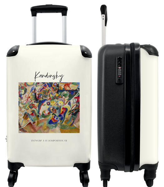 Ruimbagage koffer met 4 wielen en TSA slot (Kandinsky - Kunst - Kleuren - Abstract)