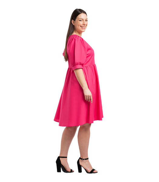 Zenobie verfrommelde roze jurk