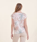 Linnen t-shirt korte mouwen v-geprinte palmprint image number 2