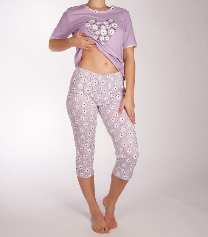 Pyjama Pantalon Court Lovely Lilac image number 1