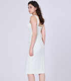 Mouwloze schede -jurk mini -stippen print image number 3