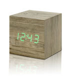 Cube click clock Wekker - Essen/LED Groen image number 2