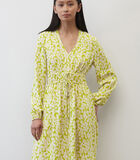 Mini-jurk met V-hals en print all-over image number 0