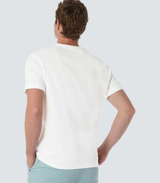 Ronde hals t-shirt met omslagmouwen en logo-print Male
