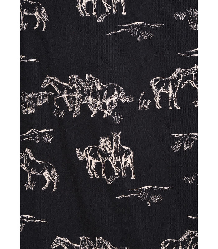 Robe courte à imprimé figuratif chevaux image number 4