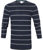 Pullover Stripe Donkerblauw image number 0