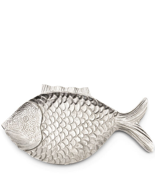 Allassio Fish Decoratieschaal Zilver - dienblad vis (LxBxH) 40x22x3 cm