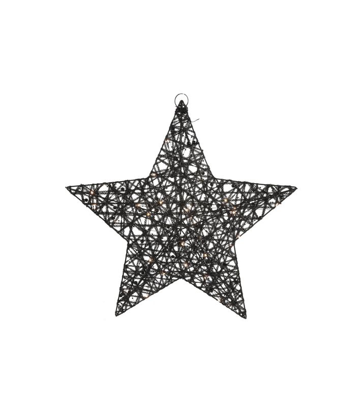 Étoile de Noël  Noir Lille - avec minuterie LED - Grande image number 0