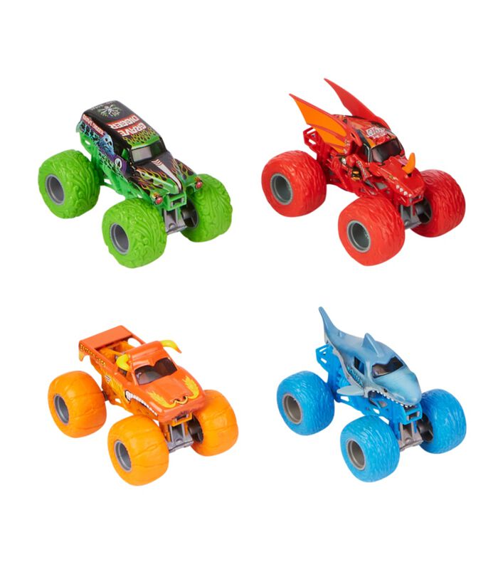 Monster Jam 4-Pack Tough Heads image number 0