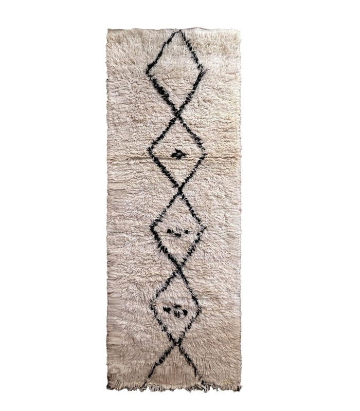 Tapis de couloir Berbere marocain pure laine 90 x 257 cm image number 0