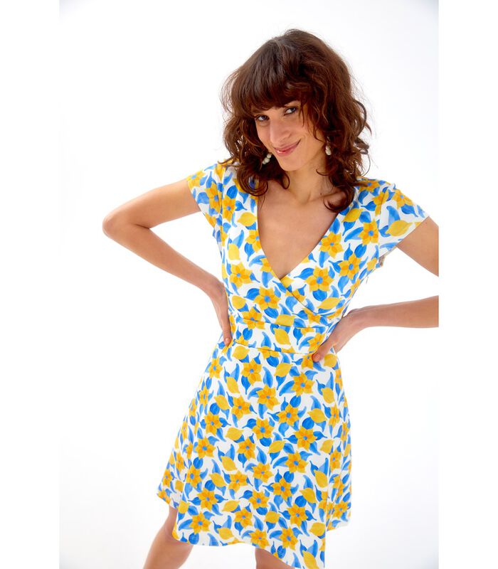Capri jurk met V-hals image number 3
