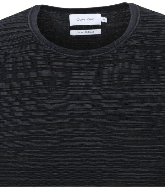 Calvin Klein Pull Texturé Noir
