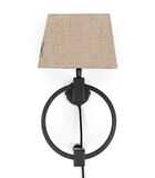 Wall Lamp Indoor With Cord - Houston Wall Lamp incl Shade - Black image number 1