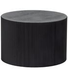 Table d'appoint ronde - Pin mdf - Noir - 40xx60x60 cm - Sanne image number 0