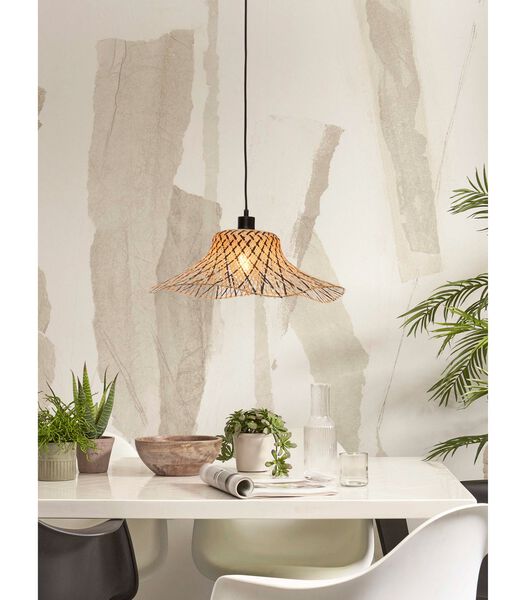 Hanglamp Ibiza - Bamboe/Zwart - 50x50x15cm